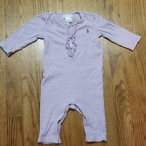 Ralph Lauren purle striped sleeper